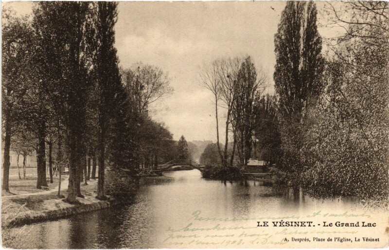 Carte postale ancienne Le Vesinet Grand Lac