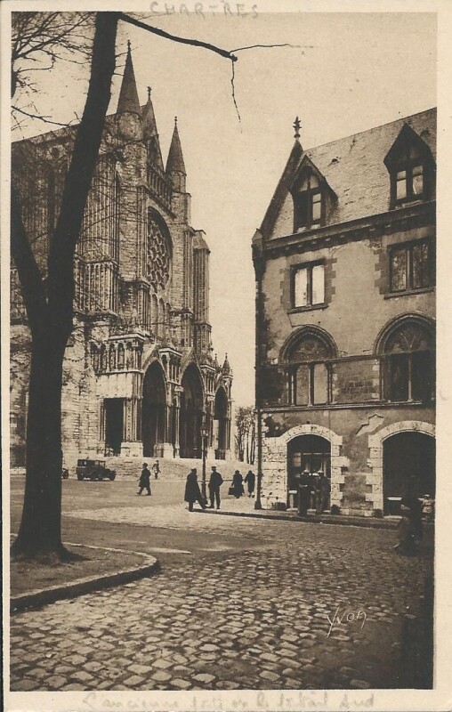 Carte postale ancienne Quartier de la Cathédrale à Chartres