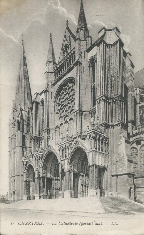 Carte postale ancienne La Cathédrale (Portail Sud) à Chartres