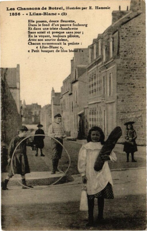 Carte postale ancienne Les Chansons de Botrel - Lilas Blanc