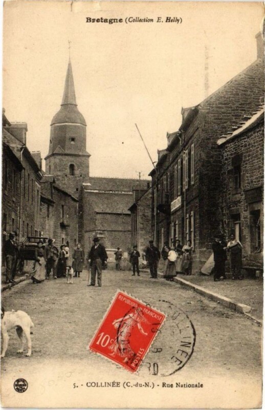 Carte postale ancienne Collinee-Rue Nationale