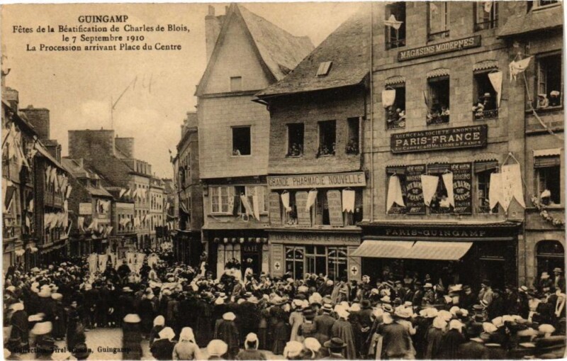 Carte postale ancienne Guingamp-Fetes de la Béatification de Charles de Blois à Guingamp