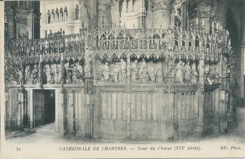 Carte postale ancienne Cathédrale - Tour du Choeur à Chartres