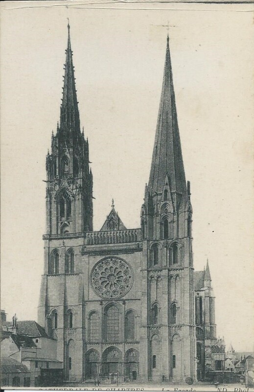 Carte postale ancienne Cathédrale , La Façade à Chartres