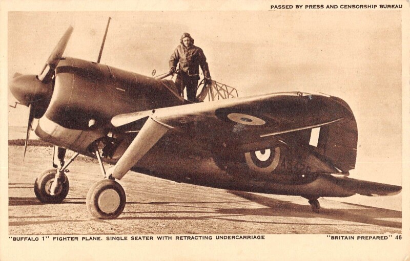 Carte postale ancienne / Aviation - Buffalo 1 - Fighter Plane - Single Seater With Retracting Under