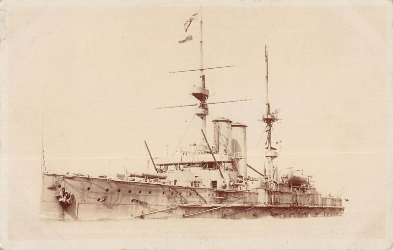 Carte postale ancienne / Marine De Guerre - Carte Photo - Cuirasse H.m.s.new Zealand - Pouteau