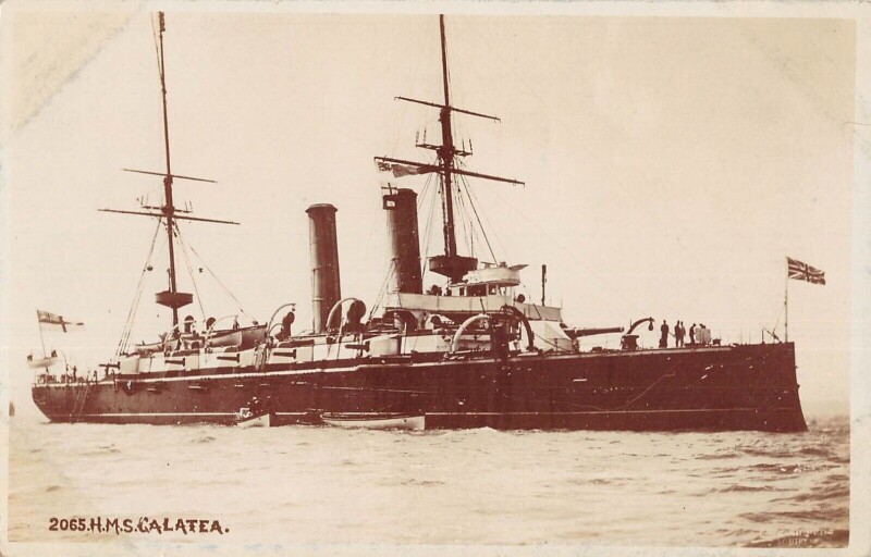 Carte postale ancienne / Marine De Guerre - Carte Photo - Cuirasse - H.m.s.calatea - Pouteau