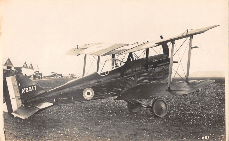 Carte postale ancienne / Aviation - Carte Photo - SE5 - Biplan 1917 1918