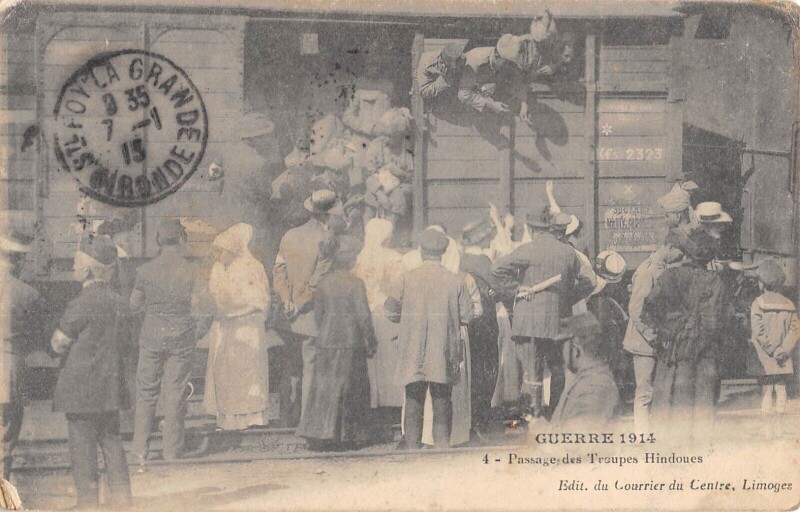 Carte postale ancienne / Limoges - Passage Des Troupes Hindoues à Limoges