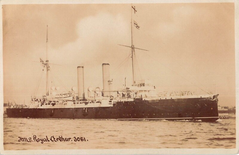 Carte postale ancienne / Marine De Guerre - Carte Photo - Cuirasse - H.m.s.royal Arthur - Pouteau