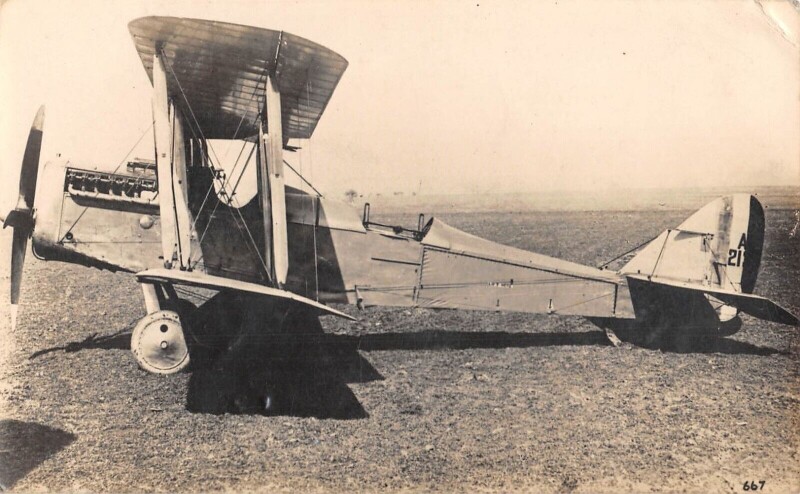 Carte postale ancienne / Aviation - Carte Photo - De Havilland 4 - Biplan 1917 1918