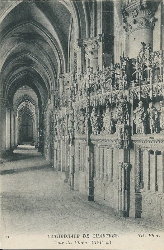 Carte postale ancienne Cathédrale, Tour du Choeur à Chartres