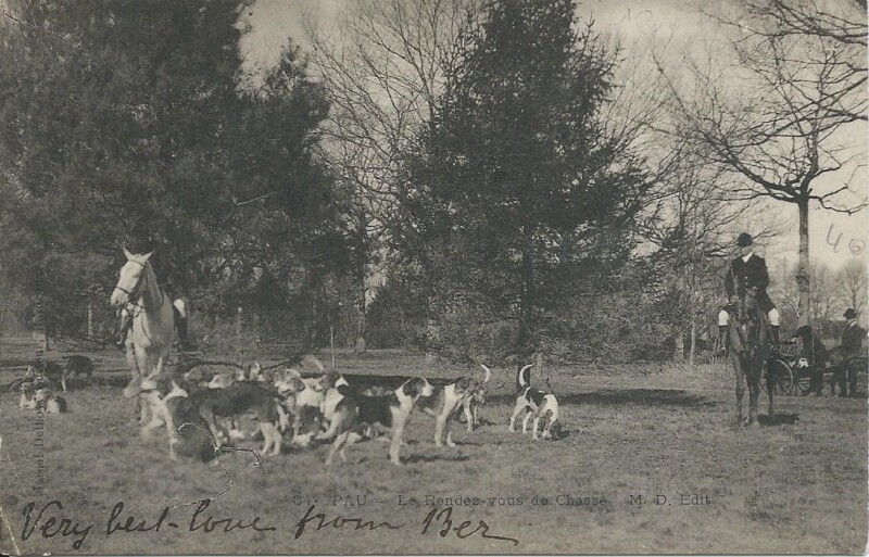 Carte postale ancienne Le Rendez-vous de Chasse à Pau