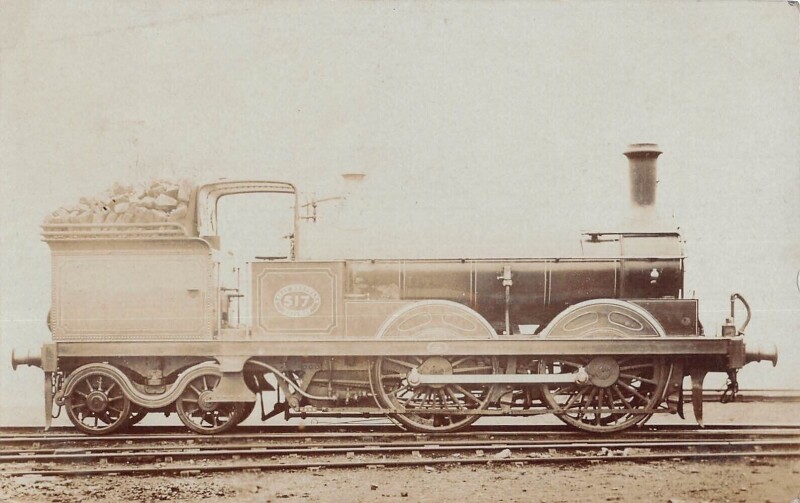 Carte postale ancienne Theme Train - Locomotive N°517 - Carte Photo - Pouteau - Railway - Gare