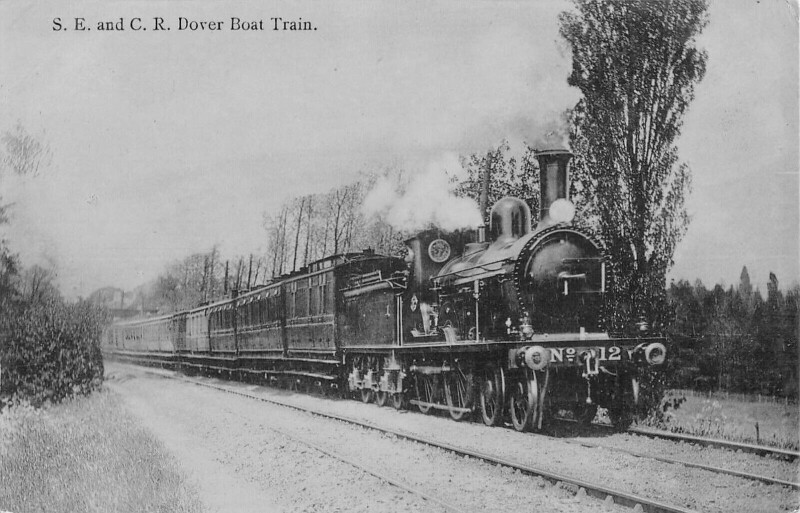 Carte postale ancienne Theme Train - Locomotive N°12/ Carte Photo - S.E. And C.r.dover Boat - Train