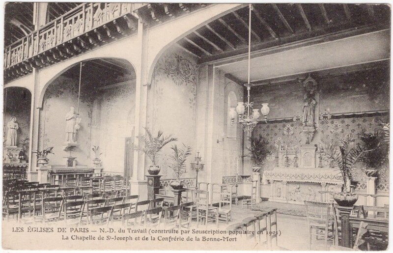 Carte postale ancienne Eglise Notre-Dame du Travail - La Chapelle de Saint-Joseph et de la Confrérie de la Bonne-Mort à Paris 14e