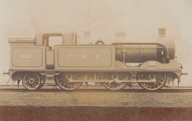 Carte postale ancienne Train - Locomotive N°1560 Cnr - Carte Photo - cliché Pouteau - Gare