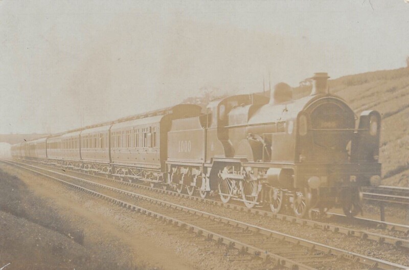 Carte postale ancienne Train - Locomotive N°1000 - Carte Photo - cliché Pouteau - Gare