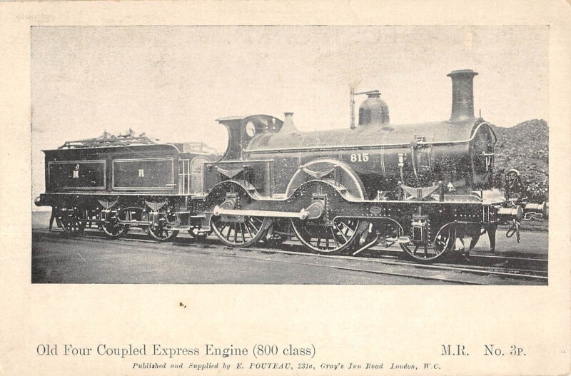 Carte postale ancienne Train - Locomotive Old Four Coupled Express Engine