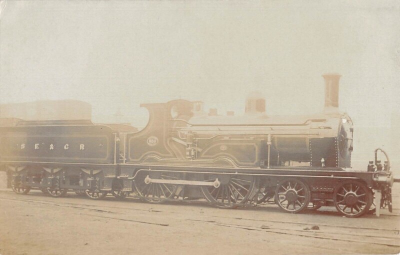 Carte postale ancienne Train - Locomotive Se and Cr - Carte Photo - cliché Pouteau - Gare