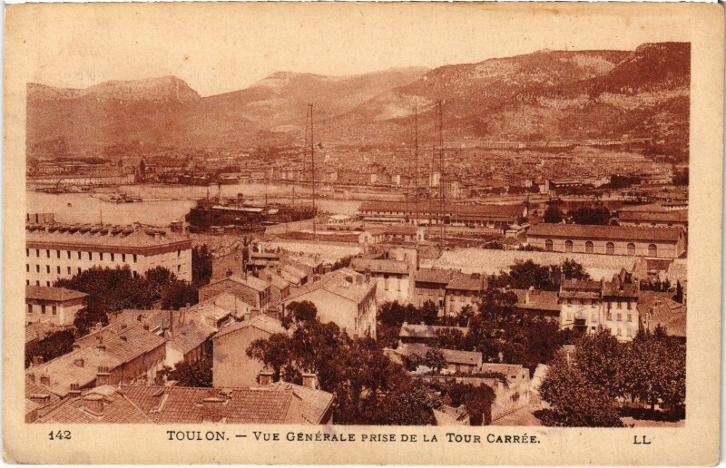 Carte postale ancienne Toulon vue générale à Toulon