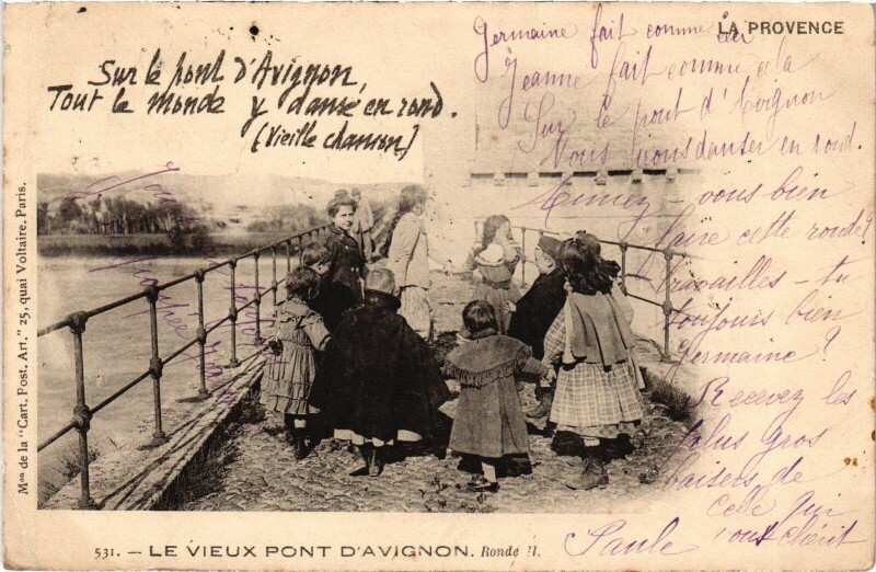 Carte postale ancienne Avignon Vieux Pont à Avignon