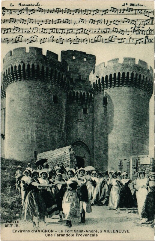 Carte postale ancienne Villeneuve Fort Saint-André une faradole