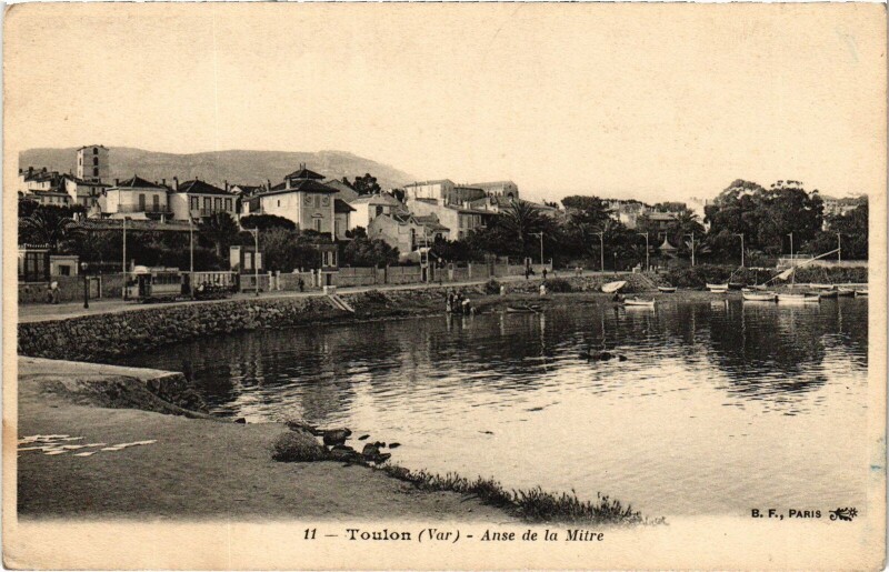 Carte postale ancienne Toulon Anse de la Mitre à Toulon