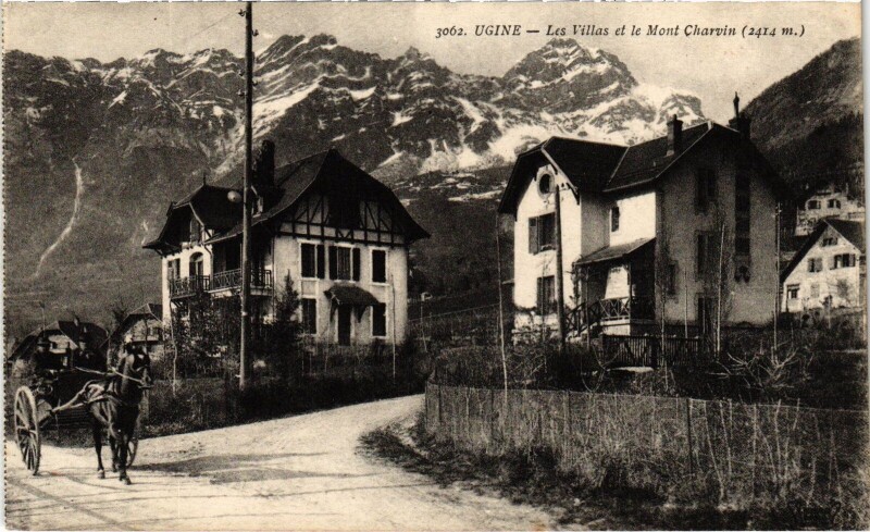 Carte postale ancienne Ugine Les Villas à Ugine