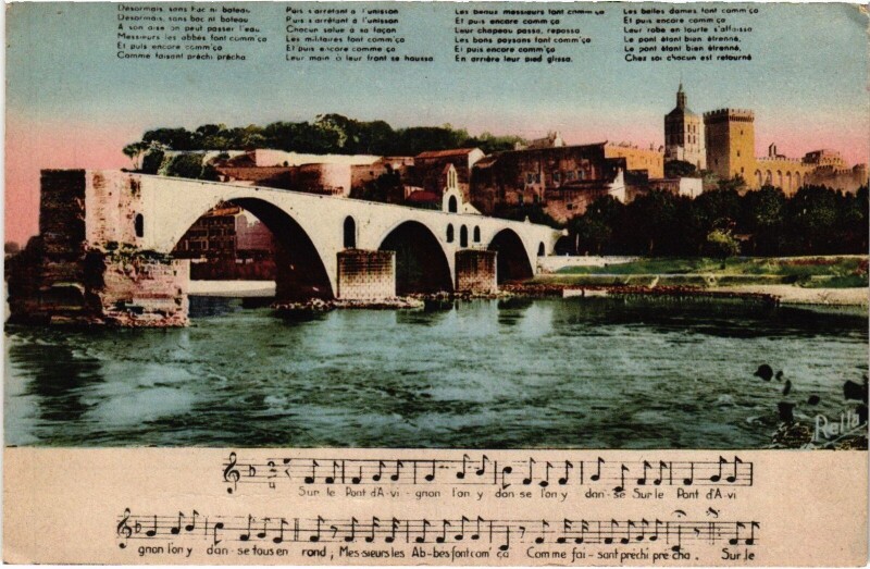 Carte postale ancienne Avignon Le Pont à Avignon