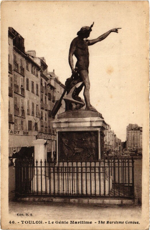 Carte postale ancienne Toulon Le GEnie Maritime à Toulon