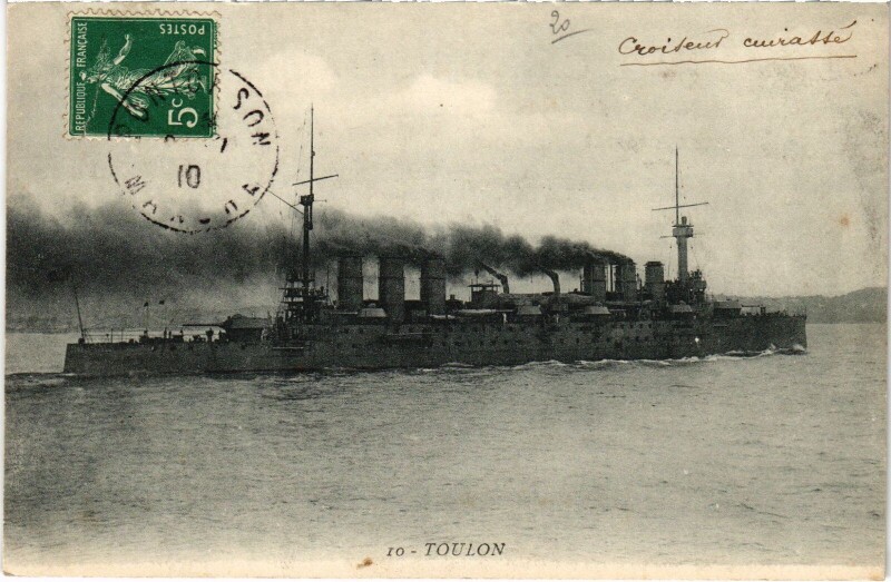 Carte postale ancienne Toulon Warship Ships à Toulon