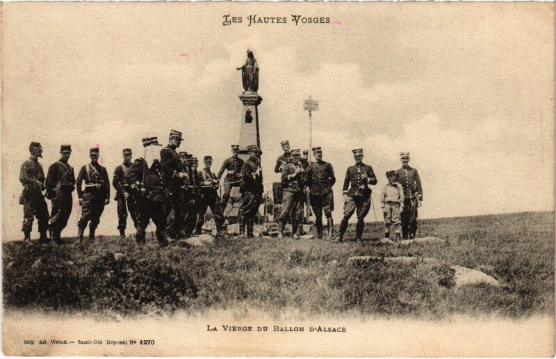 Carte postale ancienne Vosges Ballon d'Alsace La Vierge