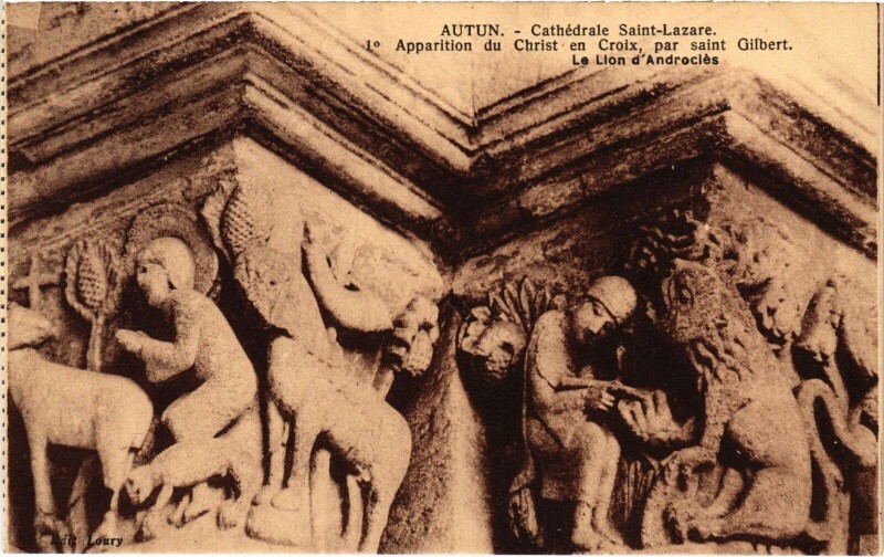 Carte postale ancienne Autun Cathedral Apparition à Autun