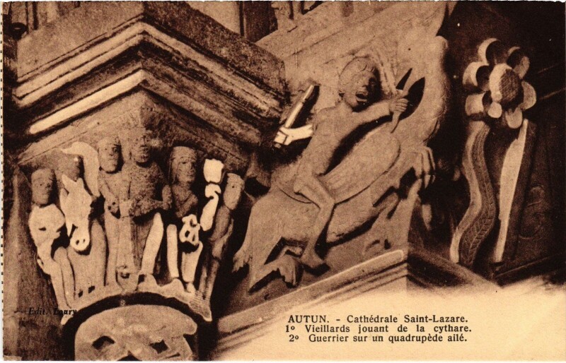 Carte postale ancienne Autun Cathedral à Autun