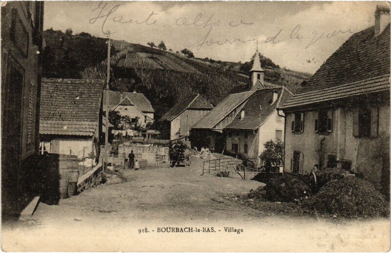 Carte postale ancienne Bourbach-le-Bas Village à Bourbach-le-Bas