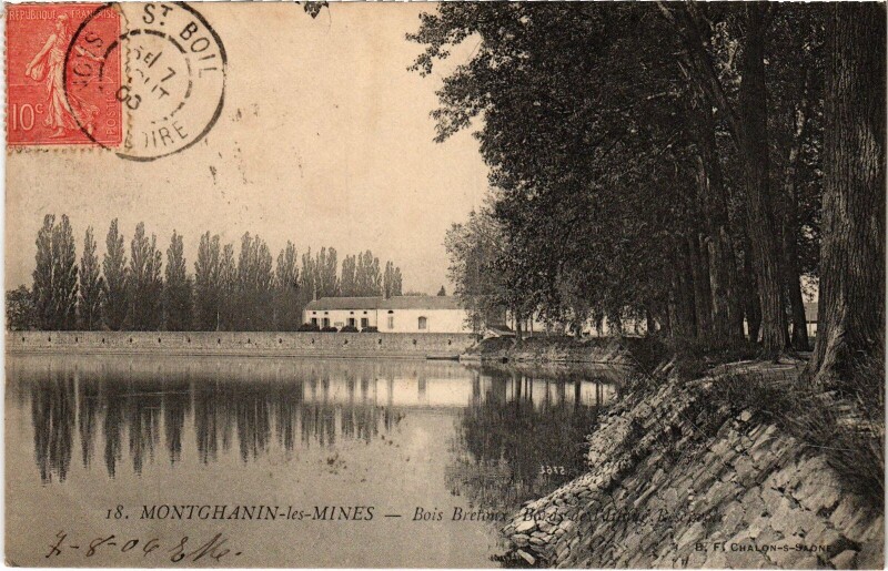 Carte postale ancienne Montghanin-les-Mines Bois Bretoux