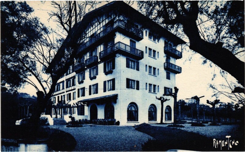 Carte postale ancienne Guéthary hotel Eskualduna à Guéthary