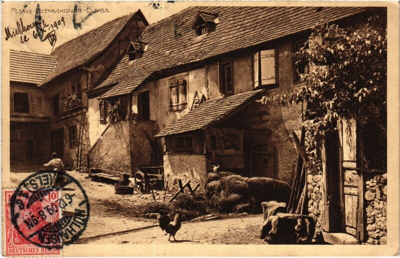 Carte postale ancienne Alsace Blienschwiller ferme à Blienschwiller