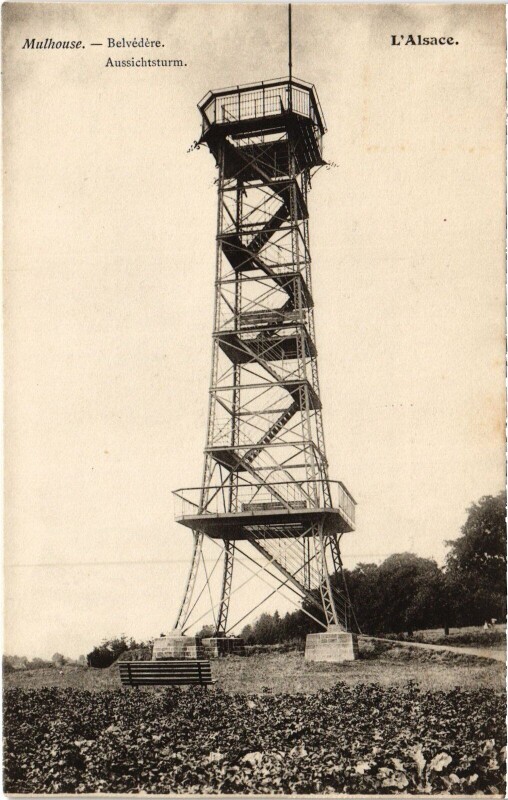 Carte postale ancienne Alsace Mulhouse Belvedere à Mulhouse