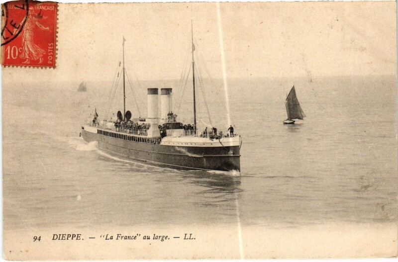 Carte postale ancienne Dieppe La France au large Ships à Dieppe