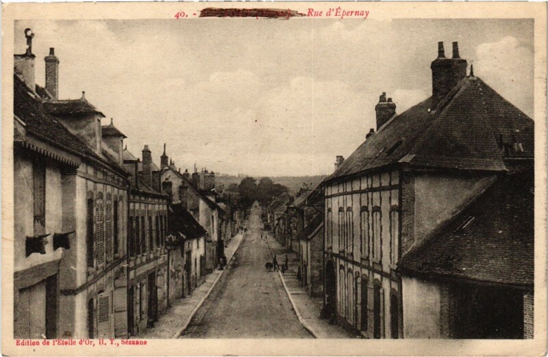 Carte postale ancienne Rue d'Epernay