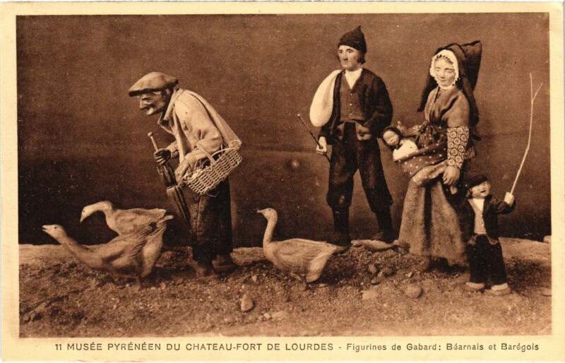 Carte postale ancienne Lourdes Musée Pyrénéen du Chateau Fort Folklore à Lourdes