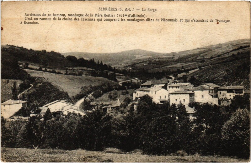 Carte postale ancienne Serrieres La farge