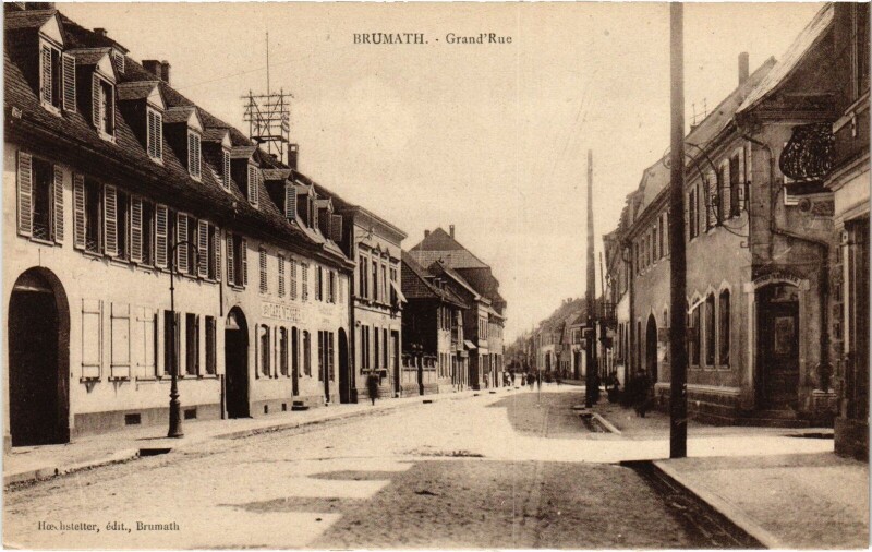 Carte postale ancienne Brumath Grande Rue à Brumath