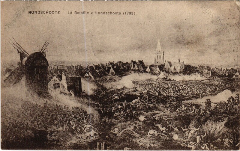 Carte postale ancienne Mondschoote La Bataille