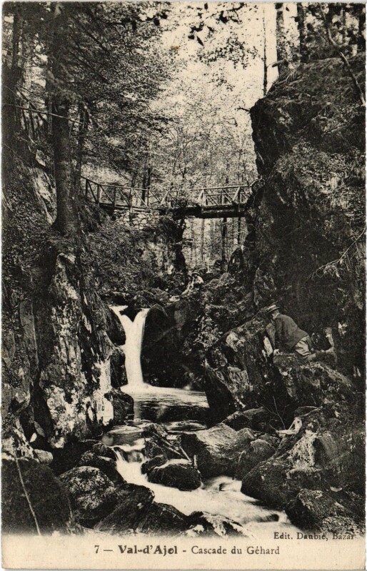 Carte postale ancienne Val-d'Ajol Cascade du Géhard