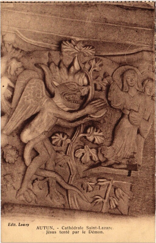 Carte postale ancienne Autun Cathedral Jesus à Autun