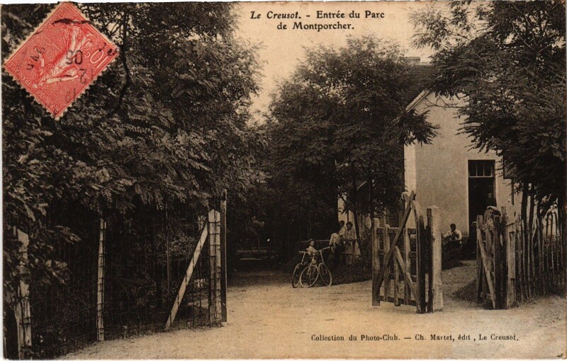 Carte postale ancienne Le Creusot Parc de Montporcher au Creusot