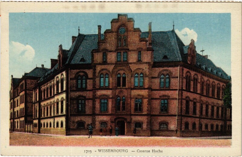 Carte postale ancienne Wissembourg caserne Hoche à Wissembourg